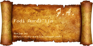 Fodi Aurélia névjegykártya